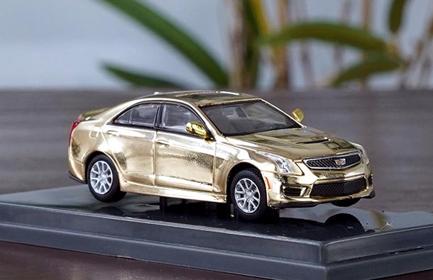 Diecast 2016 Cadillac ATS-V Model 1:64 Scale Golden