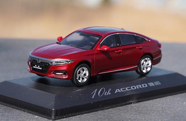 Diecast 2018 Honda Accord Sport Turbo Model Red 1:43 Scale