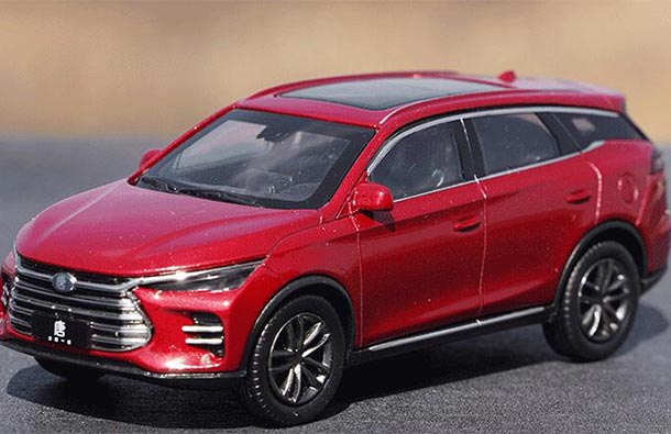 Plastics 2018 BYD Tang DM Model Red 1:43 Scale