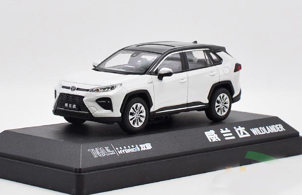 Diecast 2020 Toyota Wildlander Model 1:43 White / Black / Blue