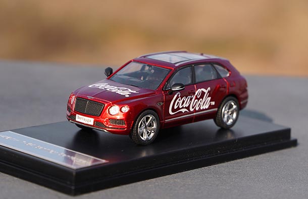 Diecast 2016 Bentley Bentayga SUV Model 1:64 Scale Red