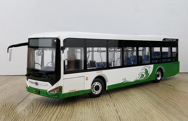 Diecast Zhongtong LCK6126EVGRA1 City Bus Model 1:42 White-Green