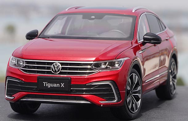 Diecast 2021 Volkswagen Tiguan X Model 1:18 Scale Red