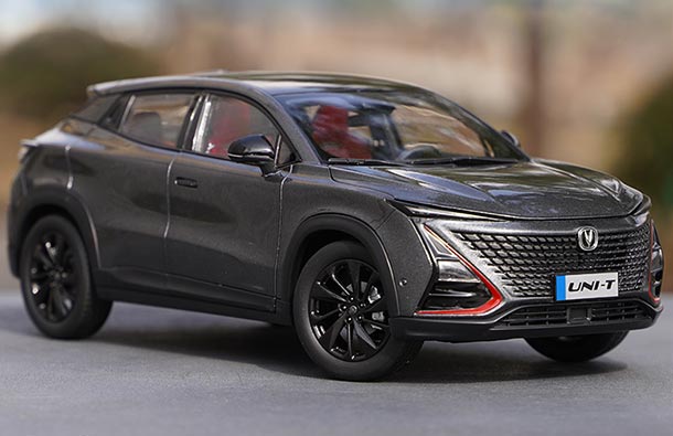 Diecast 2020 Changan UNI-T SUV Model 1:18 Deep Gray /Light Gray