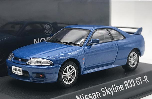 Diecast Skyline R33 GT-R Model 1:43 Scale Blue By NOREV