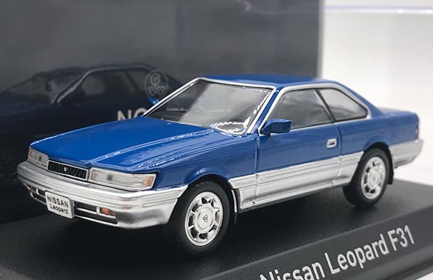 Diecast Nissan Leopard F31 Car Model 1:43 Scale Blue By NOREV