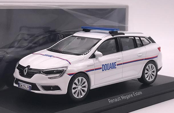 Diecast Renault Megane Estate Model Douane Police 1:43 White