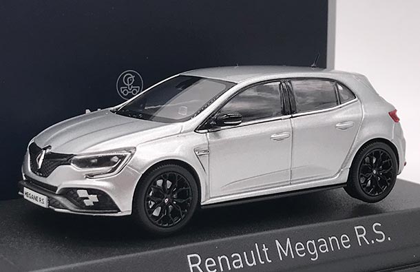 Diecast Renault Megane RS Car Model 1:43 Scale Silver By NOREV