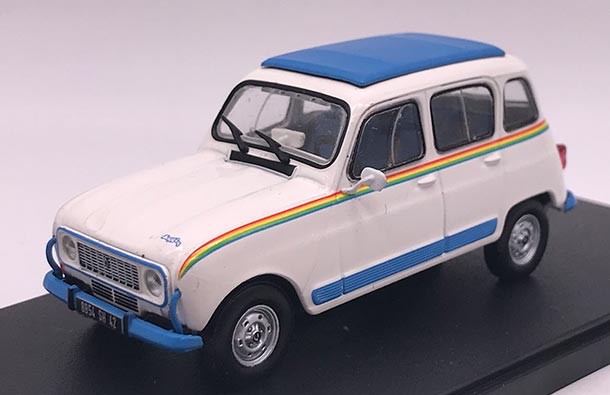 Diecast Renault 4 Jogging Car Model 1:43 Creamy White By IXO