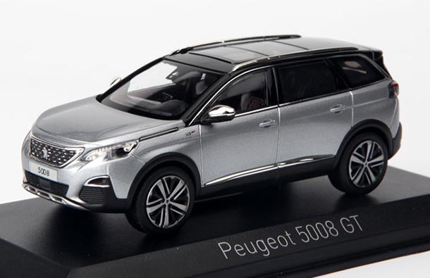 Diecast Peugeot 5008 GT SUV Model 1:43 Scale Silver By NOREV