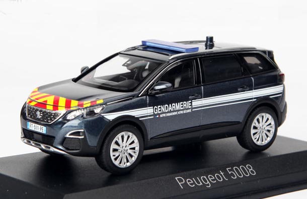 Diecast Peugeot 5008 Model 1:43 Scale Gendarmerie Blue By NOREV