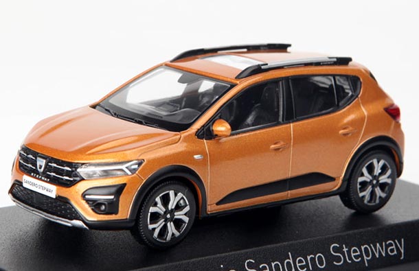 Diecast Dacia Sandero Stepway Model Orange 1:43 Scale By NOREV