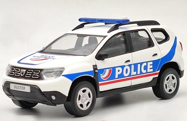 Diecast 2018 Dacia Duster SUV Model Police 1:43 White By NOREV