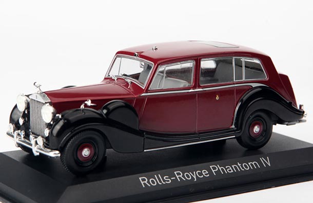 Diecast Rolls-Royce Phantom IV Model Deep Red 1:43 Scale NOREV
