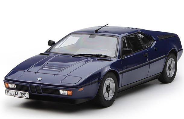 Diecast 1980 BMW M1 Model 1:18 Scale Deep Blue / Black By NOREV