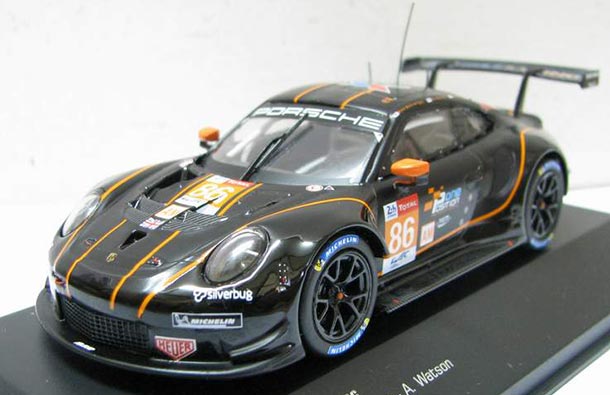 Diecast Porsche 911 GT3 R Model 1:43 Scale NO.86 Black By IXO