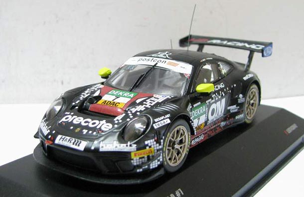 Diecast Porsche 911 GT3 R Model 1:43 Scale NO.7 Black By IXO