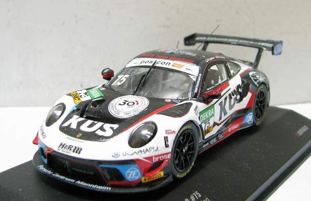 Diecast Porsche 911 GT3 R Model 1:43 Scale NO.75 Black By IXO