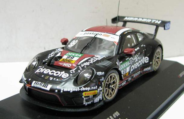 Diecast Porsche 911 GT3 R Model 1:43 Scale NO.99 Black By IXO