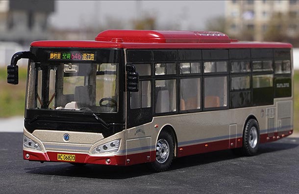 Diecast Sunlong SLK6109 City Bus Model 1:43 Scale Red
