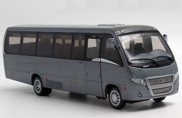 Diecast Marcopolo Volare Coach Bus Model 1:43 Silver / Gray
