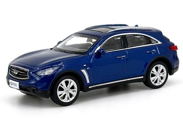 Diecast Infiniti QX70 S SUV Model 1:64 Scale Blue