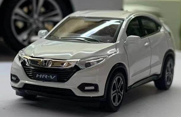 Diecast 2019 Honda HR-V SUV Model 1:60 Scale White / Black