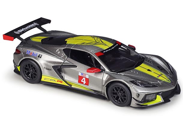 Diecast 2022 Chevrolet Corvette C8.R Model 1:24 Silver Bburago