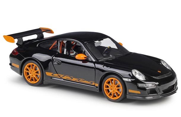 Diecast Porsche 911 997 GT3 RS Model 1:24 Scale Black By Welly