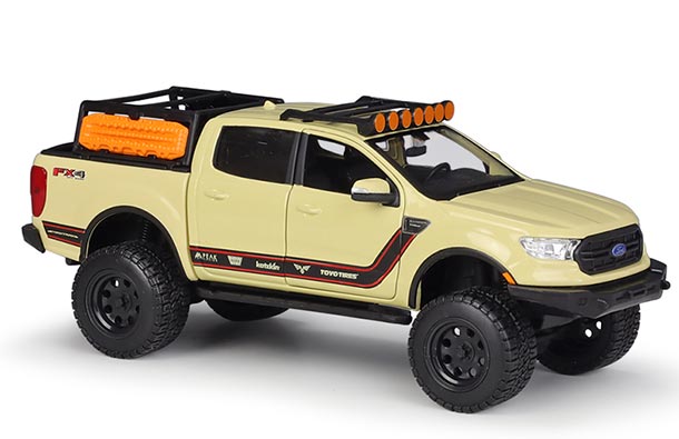 Diecast 2019 Ford Ranger Model 1:27 Scale Creamy By Maisto