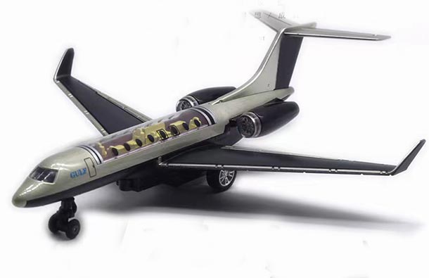 Diecast Gulfstream G650 Business Jet Toy 1:120 White /Champagne