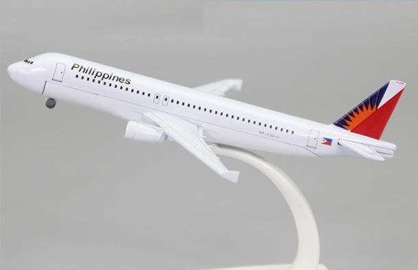 Diecast Airbus A320 Airliner Model White Philippine Airlines