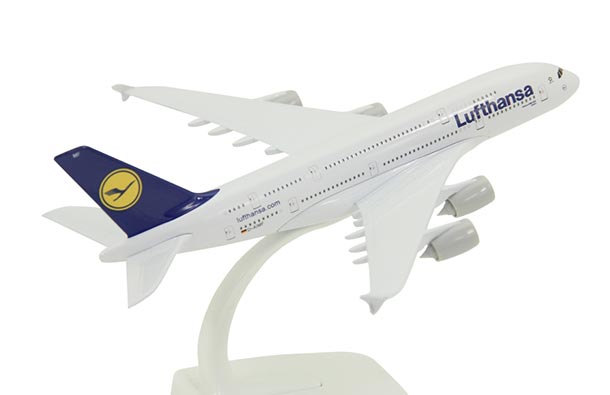 Diecast Airbus A380 Airliner Model White Lufthansa Airlines