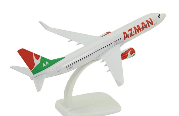 Diecast Boeing B737 Airliner Model White Azman Airlines