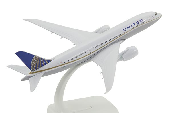 Diecast Boeing B787 Airliner Model White United Airlines