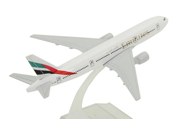 Diecast Boeing B777 Airliner Model White Emirates Airlines