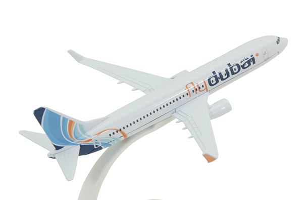 Diecast Boeing B737 Airliner Model White Dubai Airlines