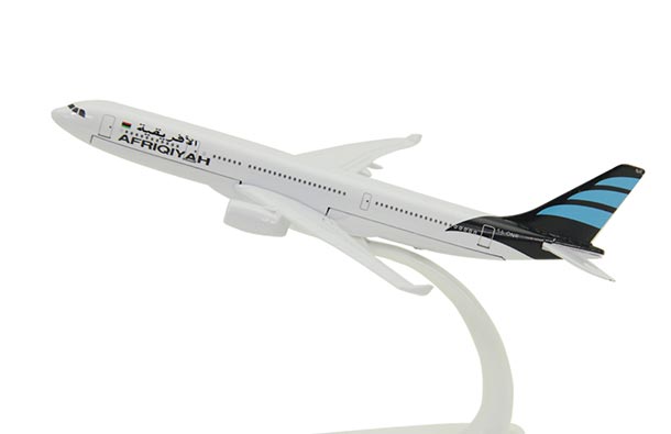 Diecast Airbus A330 Airliner Model White Afriqiyah Airways
