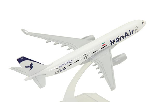 Diecast Airbus A330 Airliner Model White Iran Air