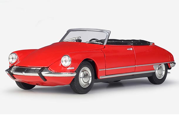 Diecast Citroen DS19 Cabriolet Model 1:24 Scale Red By Welly
