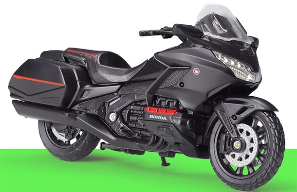 Diecast 2020 Honda Gold Wing Motorcycle Model 1:18 Scale Black