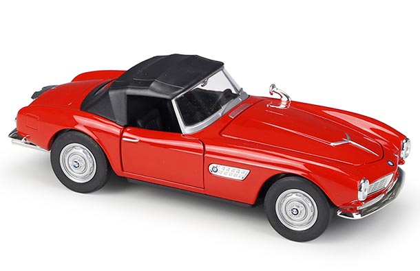 Diecast BMW 507 Soft Top Model 1:24 Red / Creamy White Welly