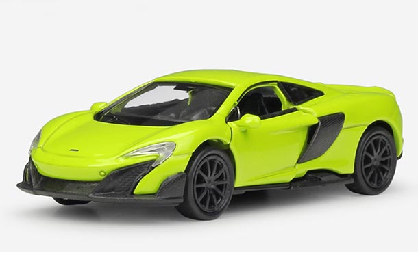 Diecast McLaren 675LT Coupe Toy Green /Orange 1:36 By Welly