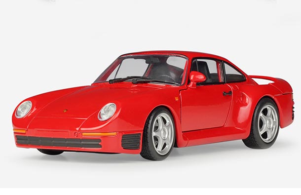 Diecast Porsche 959 Car Model Red 1:24 Scale By Welly