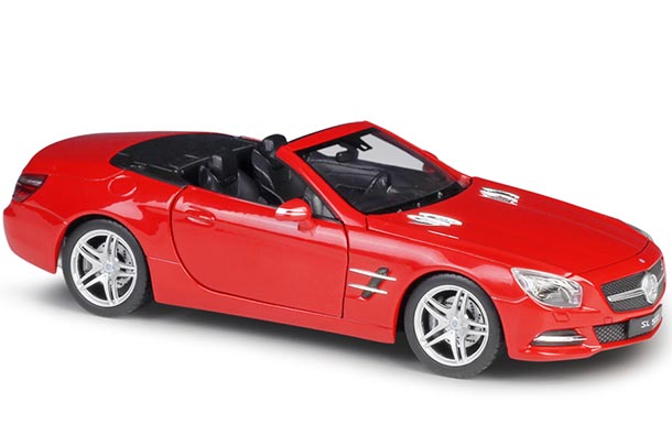 Diecast Mercedes-Benz SL500 Roadster Model Red 1:24 By Welly