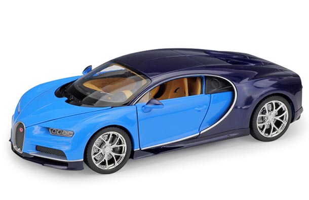 Diecast Bugatti Chiron Model Red / Blue / White / Golden 1:24