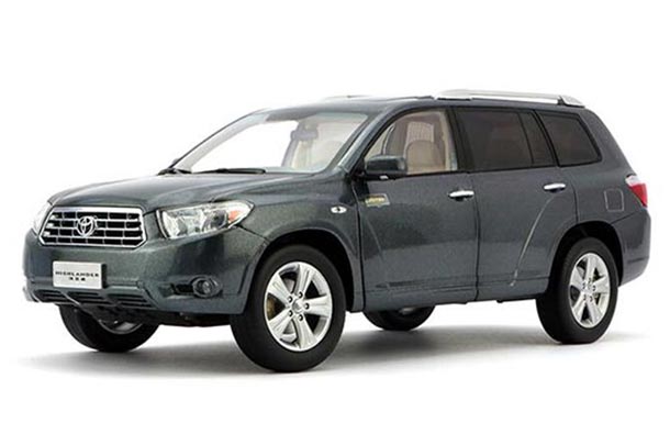 Diecast 2009 Toyota Highlander SUV Model 1:18 Gray / Silver