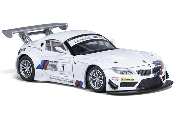 Diecast BMW Z4 GT3 Model 1:24 Scale White