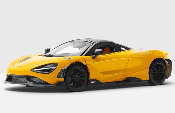 Diecast McLaren 765LT Model 1:24 Scale Orange / Green / Yellow