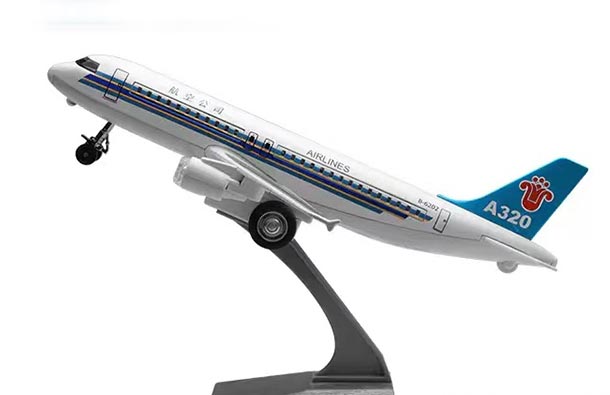 Diecast Airbus A320 Passenger Plane Toy Red / Blue